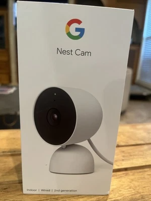 Google Nest Cam Indoor Wired Security Camera Snow GA01998-US, Brand New Sealed - Image 1 of 4