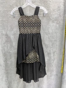 Girls Dress 7 Sleeveless Hi Low Y2K - Picture 1 of 7