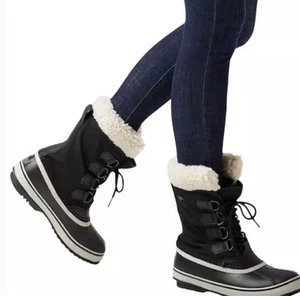 SOREL Women's Sz 5 Winter Carnival Snow Boots Black Stone Waterproof - Picture 1 of 13