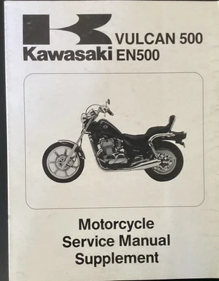 Manual de taller complementario genuino Kawasaki 1990 VULCAN 500 EN500A1 Foto 1 de 2