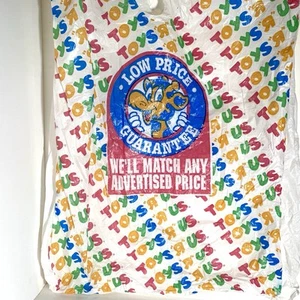 Vintage 80s Toys R Us Plastic Shopping Bag Large Rainbow Retro - Picture 1 of 15
