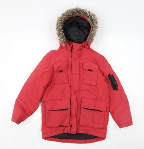 Marks and Spencer Boys Red Puffer Jacket, 8-9 Years, Winter - Picture 1 of 12