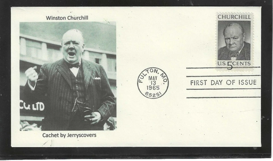 WINSTON CHURCHILL FDC 1965 FULTON, MISSOURI JERRY'S COVERS 1 OF 1 - Image 1 of 1