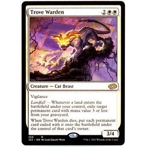 x1 Trove Warden J22 MTG M/NM White Rare Creature Cat Beast Jumpstart 2022 TCG - Picture 1 of 3