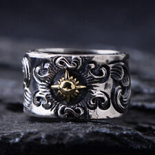 Real 925 Sterling Silver Ring Sun-god Size 8 9 10 11 12