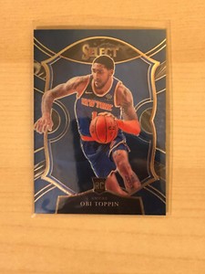 2020-21 Panini Select Blue RC #68 Obi Toppin - New York Knicks