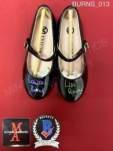 Scarpe nere Lisa & Louise Burns doppia firma The Shining Grady Twins Beckett COA - Foto 1 di 2