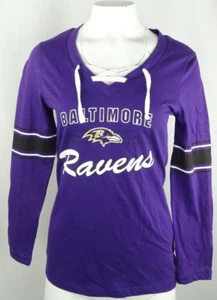 Camiseta con cordones para mujer Baltimore Ravens NFL Team Apparel - Imagen 1 de 7