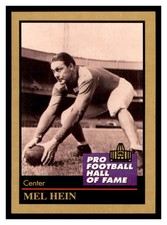 1991 ENOR Pro Football HOF #60 MEL HEIN New York Giants ~B3K