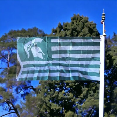Bandera Michigan State Spartans NCAA Bandera 3' X 5' Foto 1 de 3
