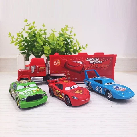 Disney Movie Cars Lightning McQueen Chick Hicks King Car 1:55 Diecast Kid Gifts Cover