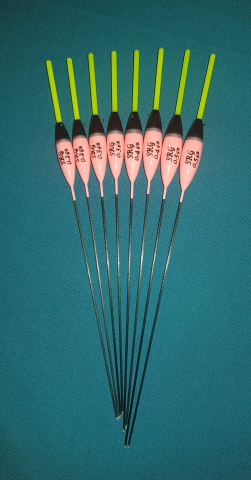 SRG POLE FLOATS 8 x verschiedene hochwertige Angelruten (Pack 337Y8)