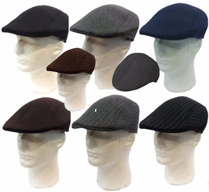 IVY Newsboy Duckbill Cabbie Golf Driving Pin Stripe Solid Cap Hat - Picture 1 of 11