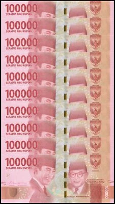 Indonesia 100000 Rupiah, 2018, P-160c.1z, UNC, Replacement X 10 PCS - Image 1 of 2