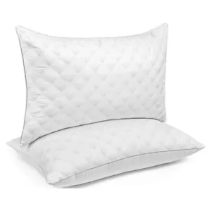 Bed Pillows for Side Sleeper Queen Size Pillows for Bed Set of 2 Cooling Hotel - Picture 1 of 2