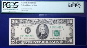 1985 $20 Federal Reserve Note Fr-2075-B New York PCGS64 Choice New PPQ - Picture 1 of 4