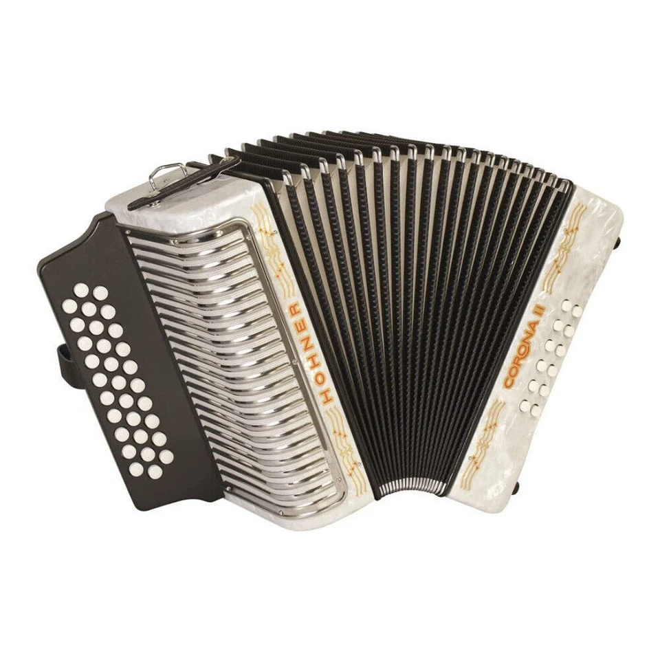 Hohner Corona II gcf Accordion - White (3500GW)