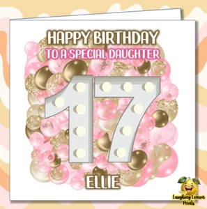 Personalised 17th Birthday Card Daughter Granddaughter Niece Sister Friend /DM - Picture 1 of 3