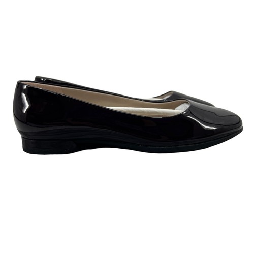 Flats Ecco Anine Ballet donna 7 uvetta rosso verniciato pelle slip on punta chiusa