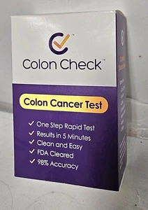 COLON CHECK- IFOBT COLON CANCER TEST KIT-SAFE-PRIVATE-FAST-98% ACCURATE - Picture 1 of 1