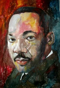 MARTIN LUTHER KING! MARCELO NEIRA STAMPA ARTISTICA FIRMATA A MANO #2/25 EDIZIONE LIMITATA - Foto 1 di 1