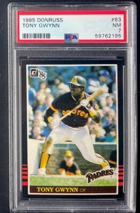 1985 Donruss TONY GWYNN Padres Graded PSA 7 NM HOF #63