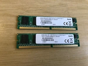 2 x TRICOR 1GB (2GB) 244 Minidimm SDRAM DDR2 AVG7228U61E5667F1-MTHP 40-00000041 - Picture 1 of 1