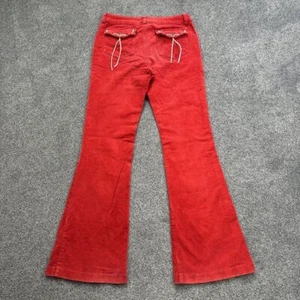 Y2K mid rise bootcut corduroy lace up jeans - Picture 1 of 4