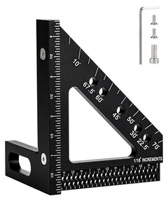 Carpenter Square, 4 in 1 Combo Square 4 Inch, Scribing Ruler Measuring Layout To - Picture 1 of 8