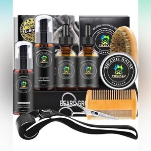XIKEZAN Beard Growth Kit - With Derma Roller For A Healthy And Full Beard