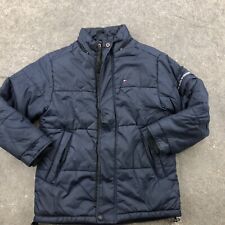 Vintage Tommy Hilfiger Jacket Womens Small Blue Bomber Quilted Pocket