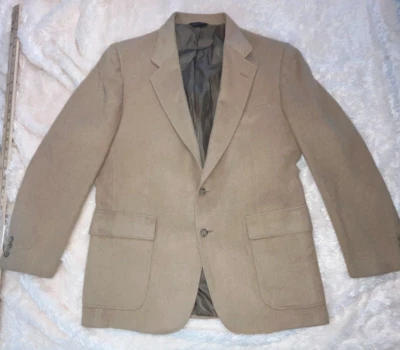 Cricketeer Blazer Sport Coat Men's Size L Wool Blend Brown Flaws - Image 1 of 4
