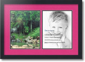 ArtToFrames Collage Mat Picture Photo Frame  with 2 8.5x11" Openings in Black 38 - Picture 1 of 62