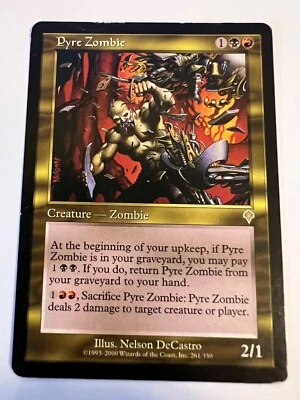 MTG Magic The Gathering Invasion Pyre Zombie  Rare LP - Image 1 of 2