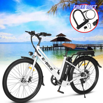 Bicicleta Eléctrica 26" 500W Bicicleta Eléctrica Crucero City Commuter E-Bikes Batería 36V Foto 1 de 4