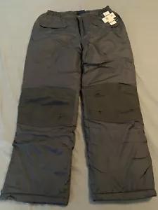 NWT Cherokee Snowpants Men’s Large Gray Elastic Waist (30x28) Reinforced Knees - Picture 1 of 11