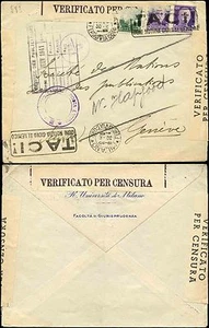 ITALY 1941 CENSORED to SWITZERLAND...SERVICE DES PUBLICATIONE BOXED - Picture 1 of 1