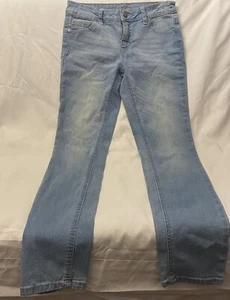Justice Super Skinny Simply Low Girl’s  Jeans Size 12 Stretch Light Wash - Picture 1 of 10