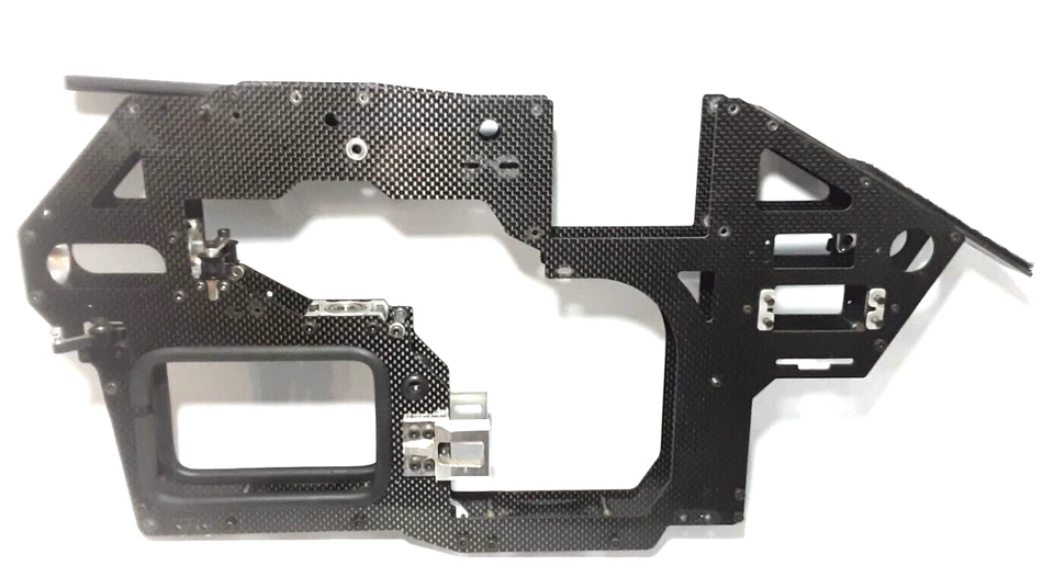 Synergy N5c Helicopter Carbon Side Frame Servo Tail tube Mounts Belt Guide - Image 1 of 4