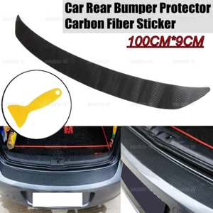 Carbon Fiber Car Rear Bumper Trunk Corner Trim Protector Sticker Car Accessories - Foto 1 di 12