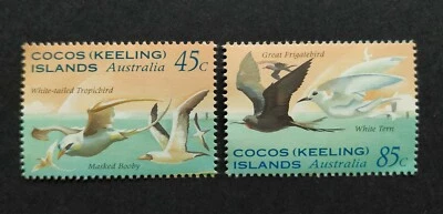 1995 Australia Cocos Keeling Islands Sea Birds 2v Stamps  - Image 1 of 2