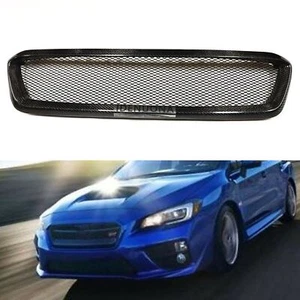 1x Front Bumper Grille Honeycomb For Subaru Impreza WRX STI 2015-17 Carbon Fiber - Picture 1 of 9