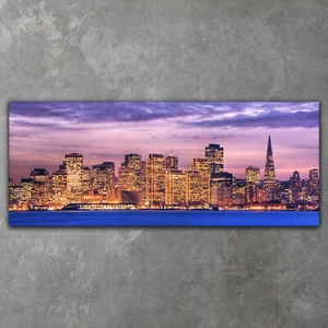 Wandbild Canvas Bilder Leinwand San Francisco in der Abenddämmerung 125x50 - Bild 1 von 11