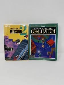 EPYX Game Lot Impossible Mission 2 and Space Station Oblivion Disk IBM PC 256k - Picture 1 of 7