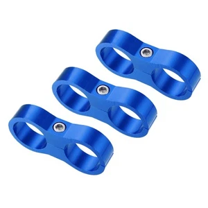 3uds AN12 Coche Manguera Separador Abrazadera Combustible Línea Conector Azul - Imagen 1 de 7
