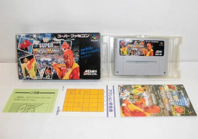 SNES -- WWF SUPER WRESTLE MANIA -- Boxed. Super famicom. JAPAN GAME. 12626 - Image 1 of 4