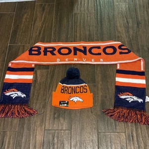 NFL Denver Broncos Football Team warmer Winter Wendeschal und Mütze/Beenie - Bild 1 von 9