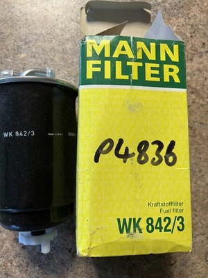 Mann Fuel Filter WK842/3 Ford Escort MG ZR VW Golf LT 28 40  Transporter - Image 1 of 4