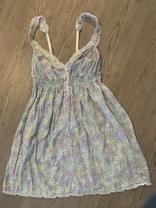 Victoria's Secret Angels Babydoll Lingerie Nightgown Sz S 100% Cotton Floral - Picture 1 of 9