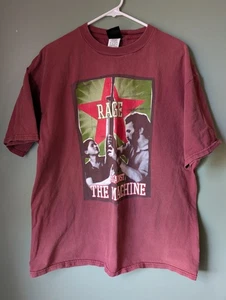 Vintage Y2K Rage Against the Machine XL T-Shirt von Giant Metal Band Musik rot - Bild 1 von 13